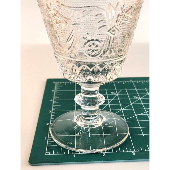 One Vintage Duncan Miller Sandwich Glass Water Goblets  8oz.  Pattern 41 - Picture 8 of 11